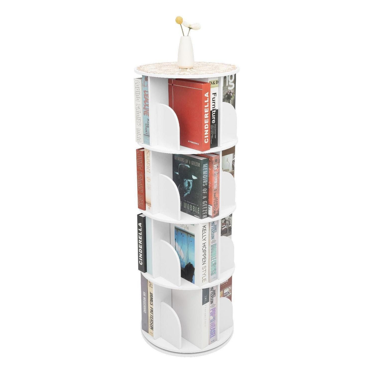 LuxusKollektion Regalkorb Drehbares Bücherregal 4 Ebenen (1 St)