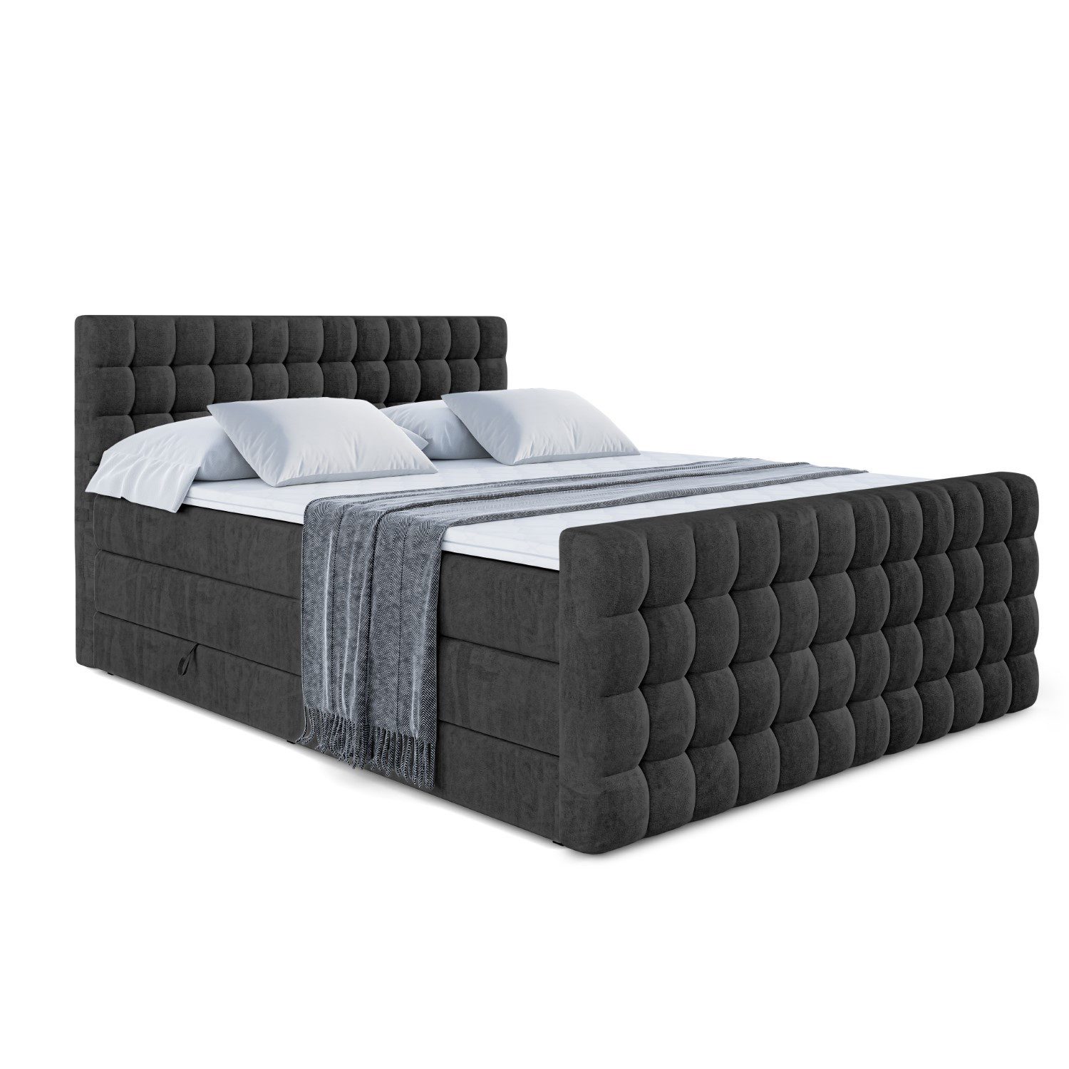 ALTDECOR Boxspringbett VIONE-Z KING (mit Matratze und Lattenrost Topper Pol günstig online kaufen