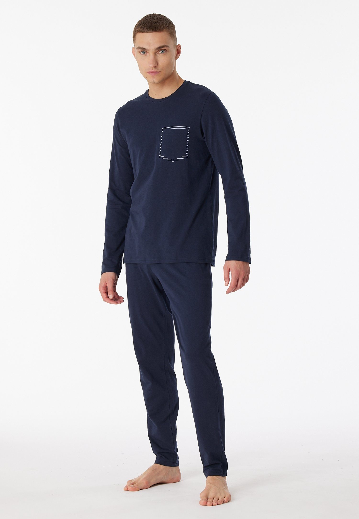 Schiesser Schlafanzug (Set, 2 tlg) nachtblau | Pyjama-Sets