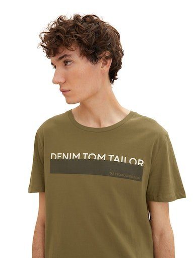 Farben in marine/khaki/bordeaux verschiedenen T-Shirt Denim 3-tlg) TOM (Packung, TAILOR