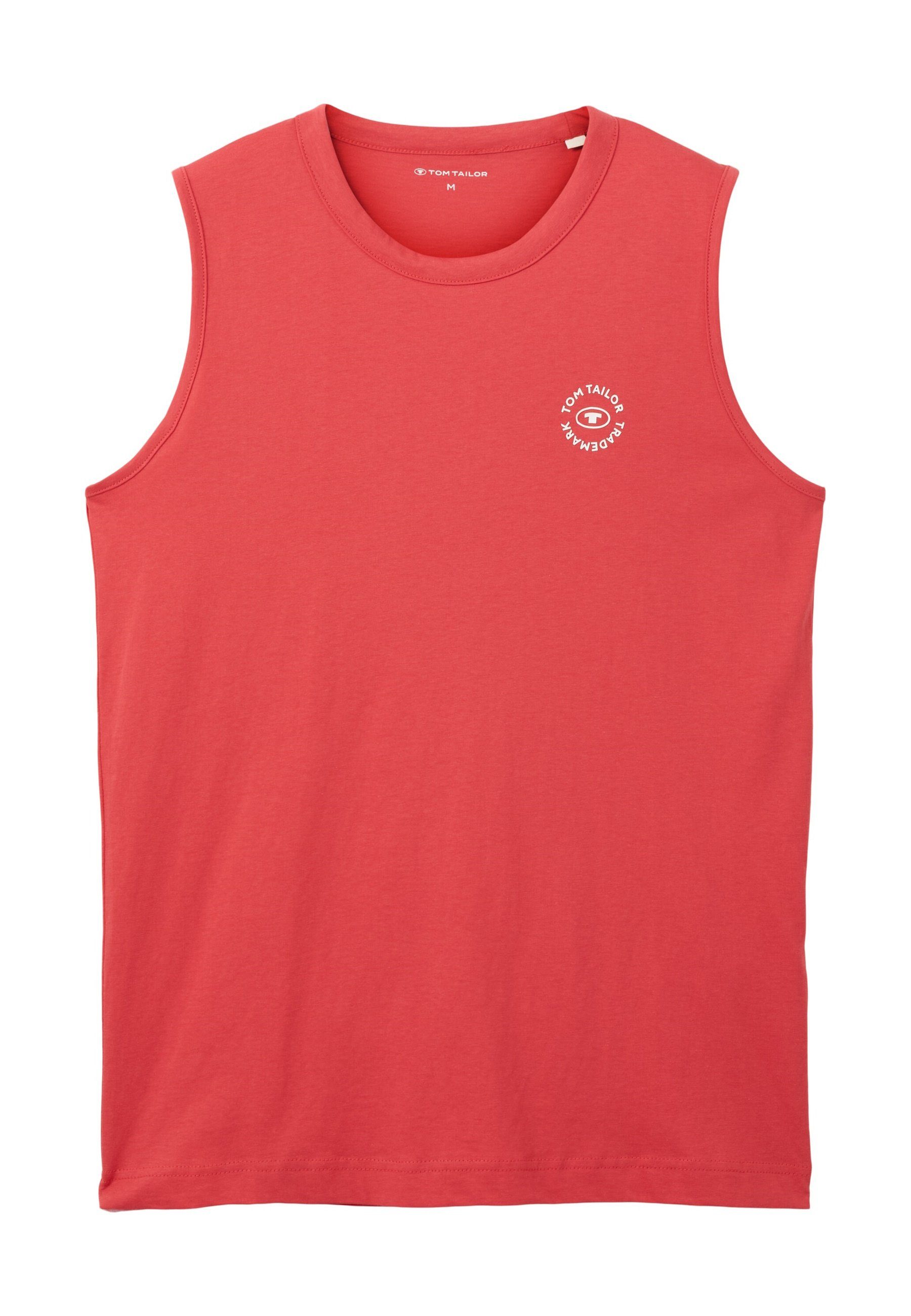 TAILOR T-Shirt Tank-Top Tanktop TOM rot ärmelloses (1-tlg)