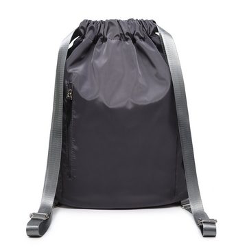 TAN.TOMI Sporttasche »Turnbeutel mit Kordelzug Sportbeutel mit Reißverschlusstaschen Innen Sportrucksack mit Reißverschluss-Vordertasche«
