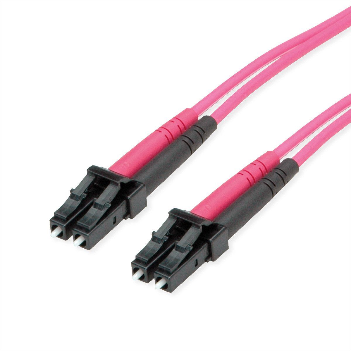 Telegärtner LWL Rangierkabel 2x G50/125 OM4 Glasfaserkabel, (100.0 cm), 1x LC Duplex - 1x LC Duplex, 100011285