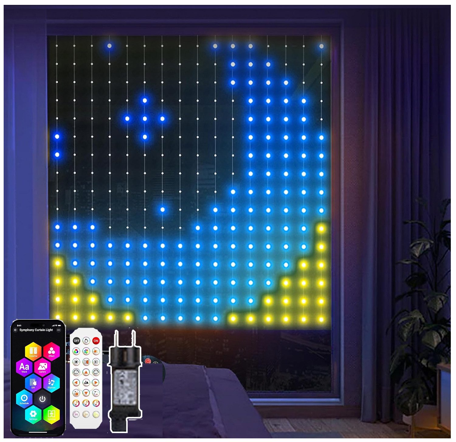 XERSEK LED-Lichterkette LED-Lichtervorhang Stern/Eiszapfen/Schneeflocke/Kug günstig online kaufen