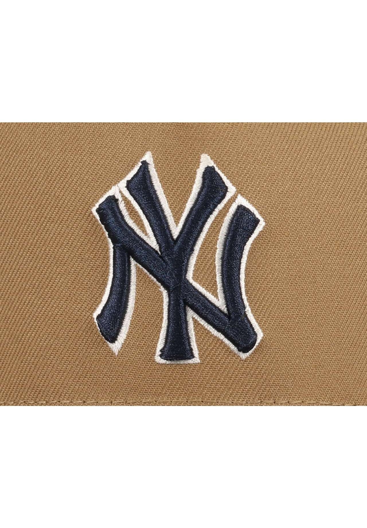 New Era Baseball Cap New York Yankees MLB World Series 1999 Sidepatch Khaki Black Cord 9For (1-St)