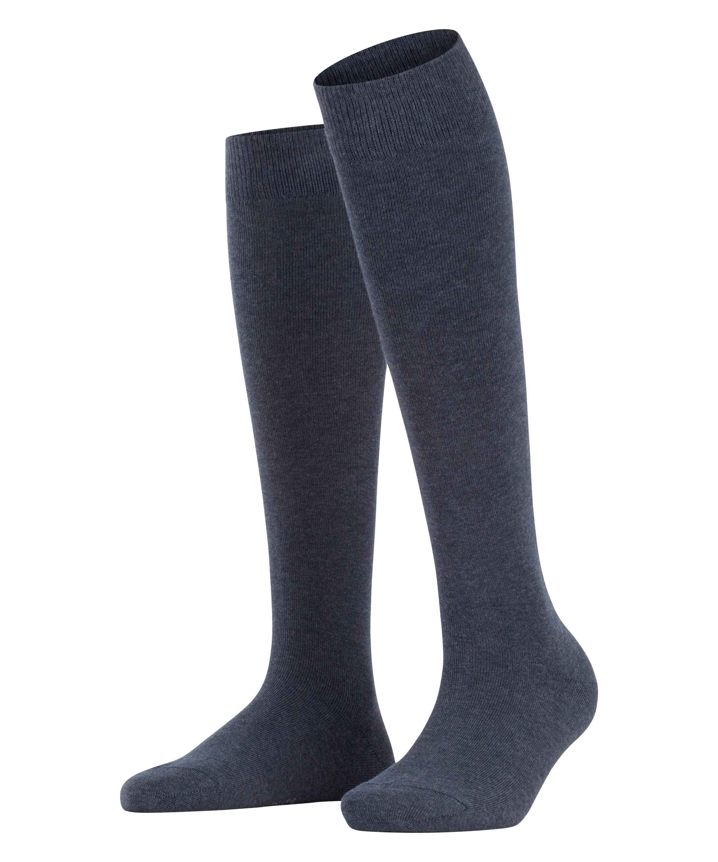 Esprit Kniestrümpfe Basic Pure blickdicht, unifarbenes Basic-Design, geripptes Bündchen