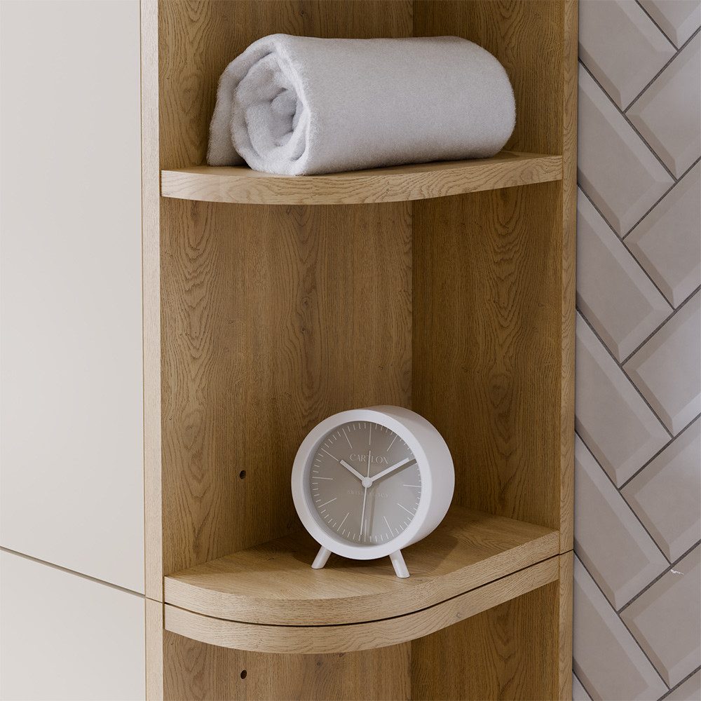 Lomadox Badregal DURANGO-56, Eckregal hängend, 15 cm breit, in Eiche günstig online kaufen