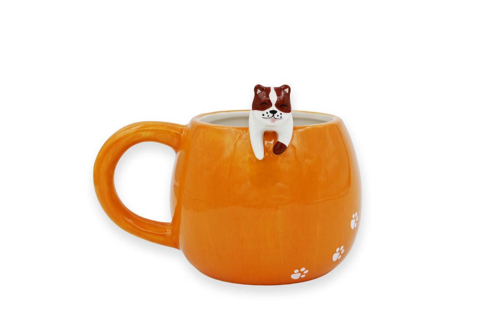 Winkee Кружки Pet Friends Kaffeebecher Hund, Keramik, ca. 14 x 12 x 11 cm, für ca. 350 ml