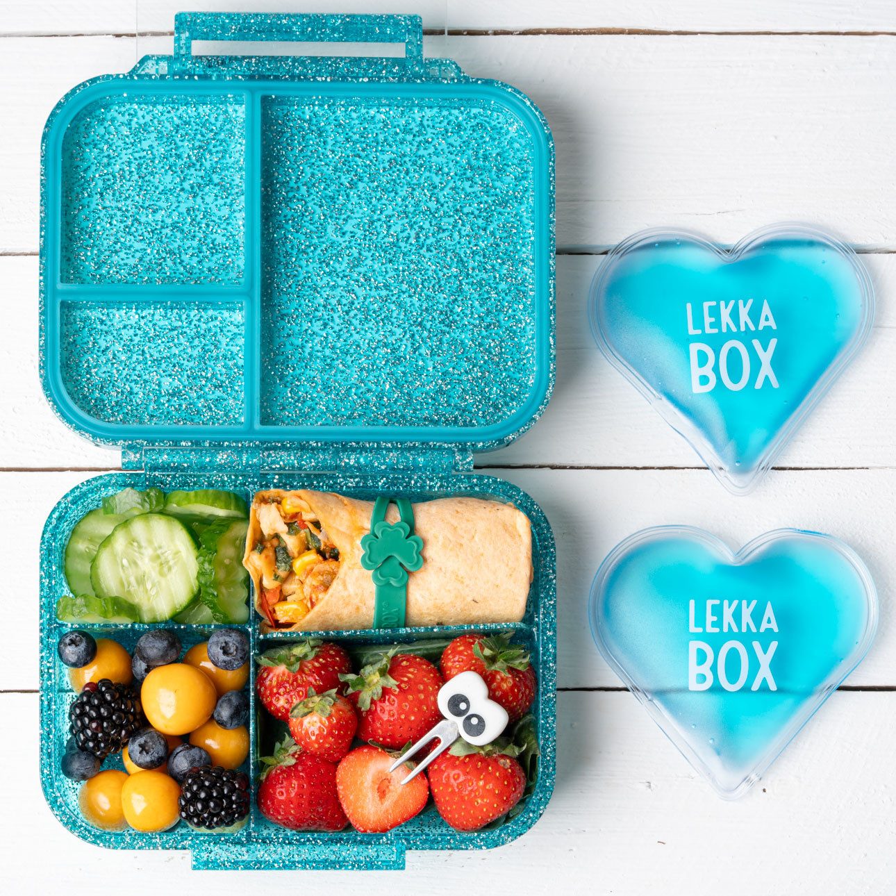 LEKKABOX Gummibänder Wrapbänder 4er Set – Wraphalter für Tortilla Wraps To Go, Brotdose, Elastische Wraphalter in zwei verschiedenen Längen: 2x kurz, 2x lang – Bild 5 von 5