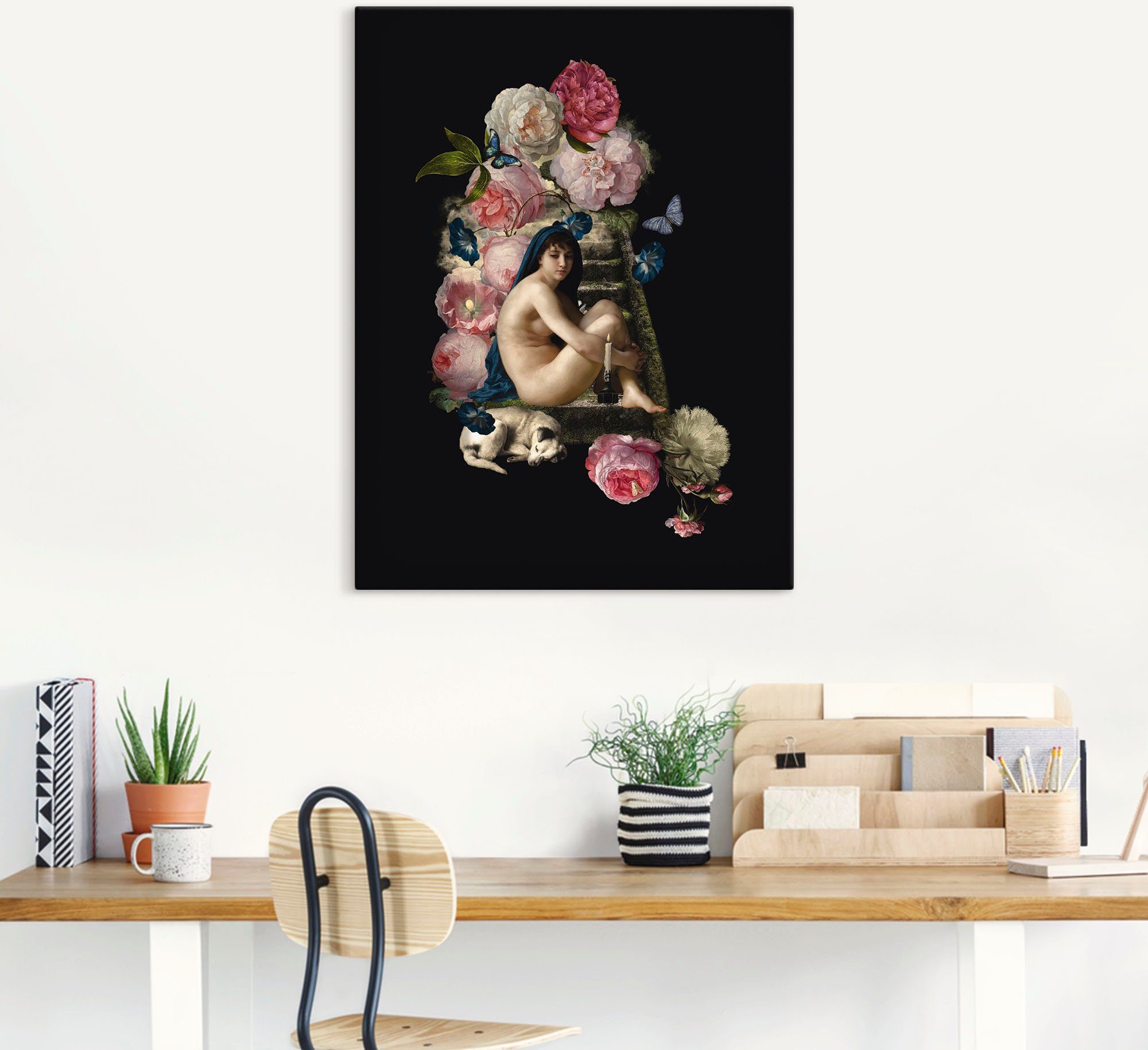 Artland Wandbild »Nackte Venus mit Hund«, Gottes Bilder (1 Stück), in vielen Größen & Produktarten - Alubild / Outdoorbild für den Außenbereich, Leinwandbild, Poster, Wandaufkleber / Wandtattoo auch für Badezimmer geeignet-HomeTrends