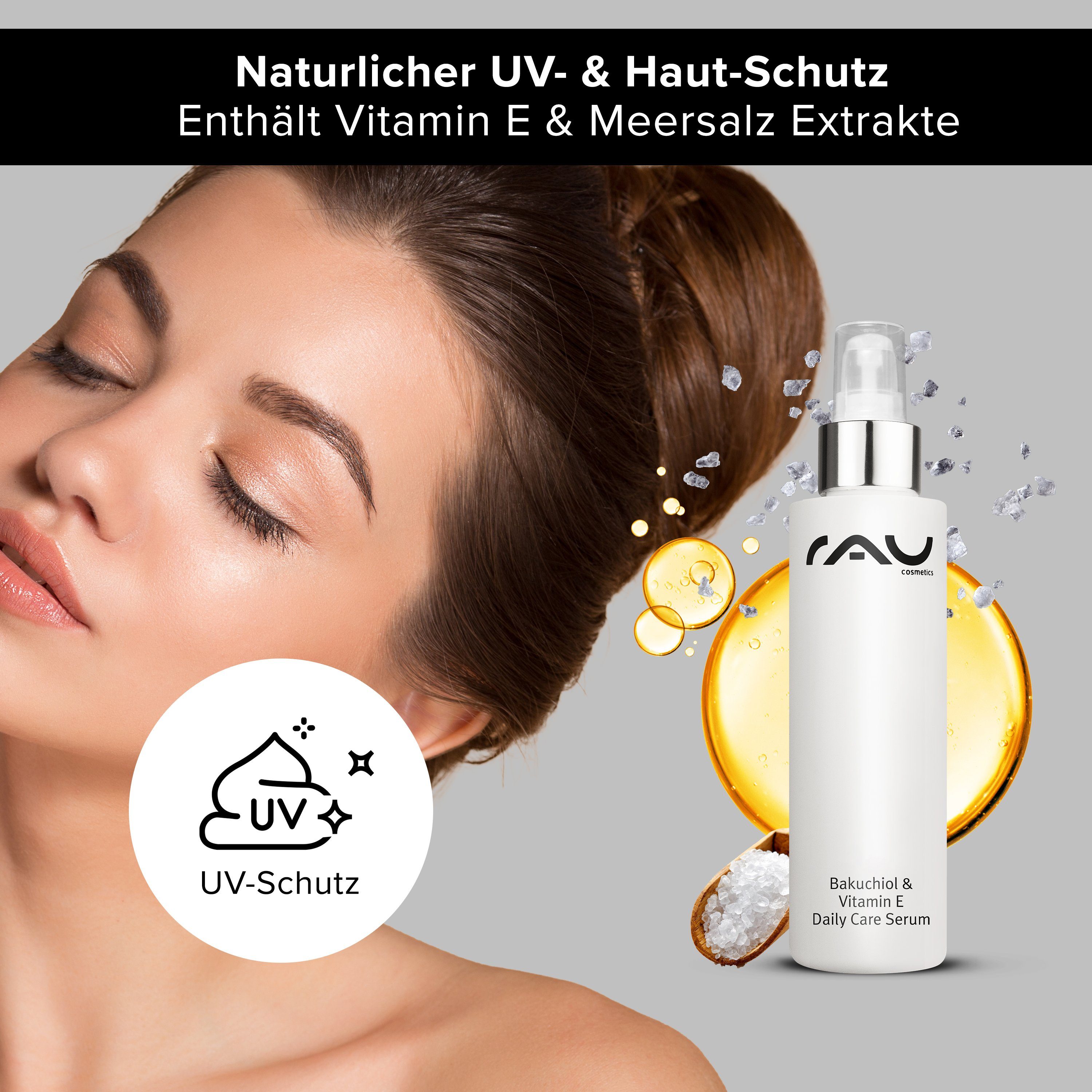 RAU Cosmetics Gesichtsserum RAU Cosmetics Bakuchiol & Vitamin E Daily Care Serum