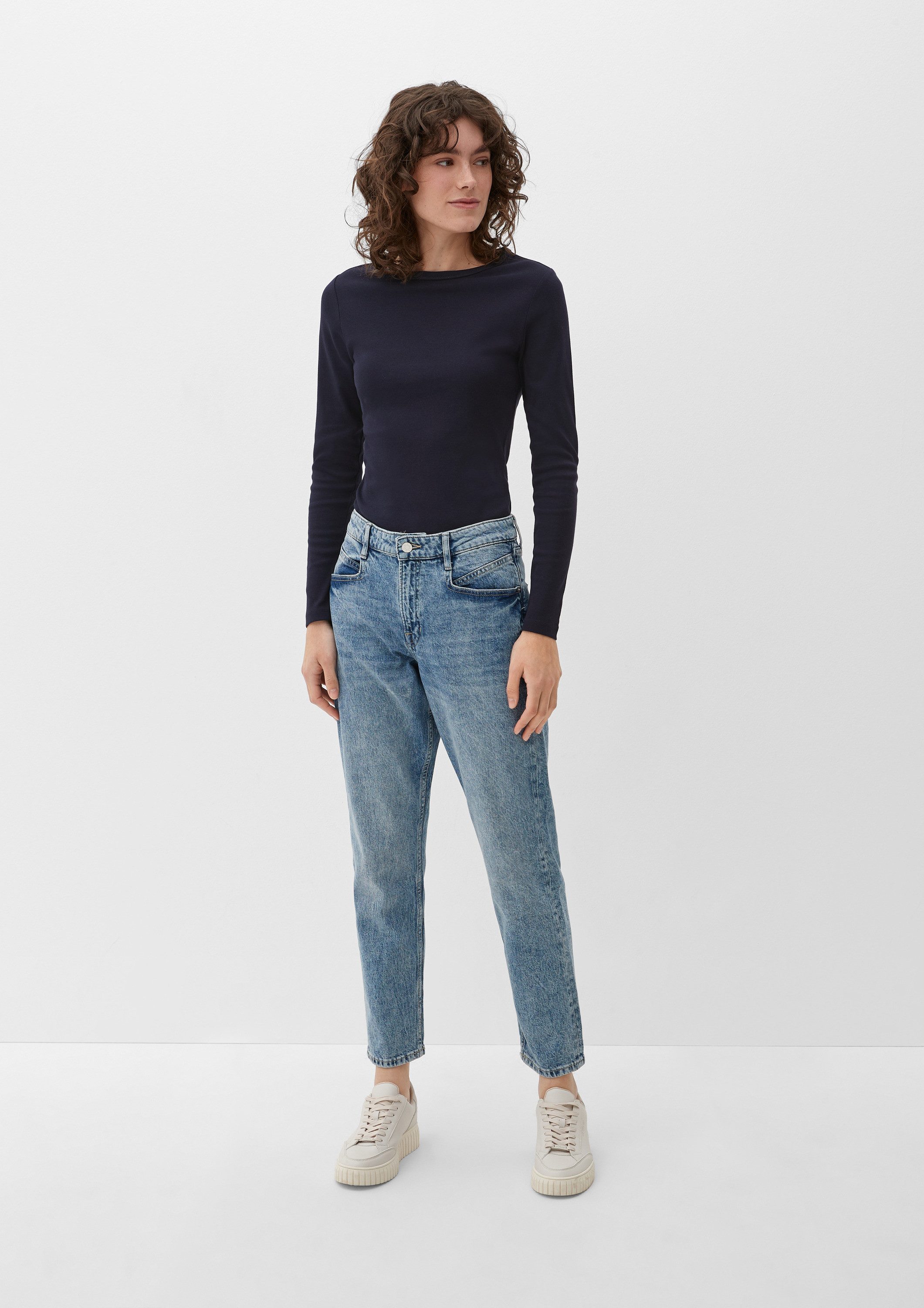 s.Oliver Langarmshirt T-Shirt Longsleeve im Slim Fit