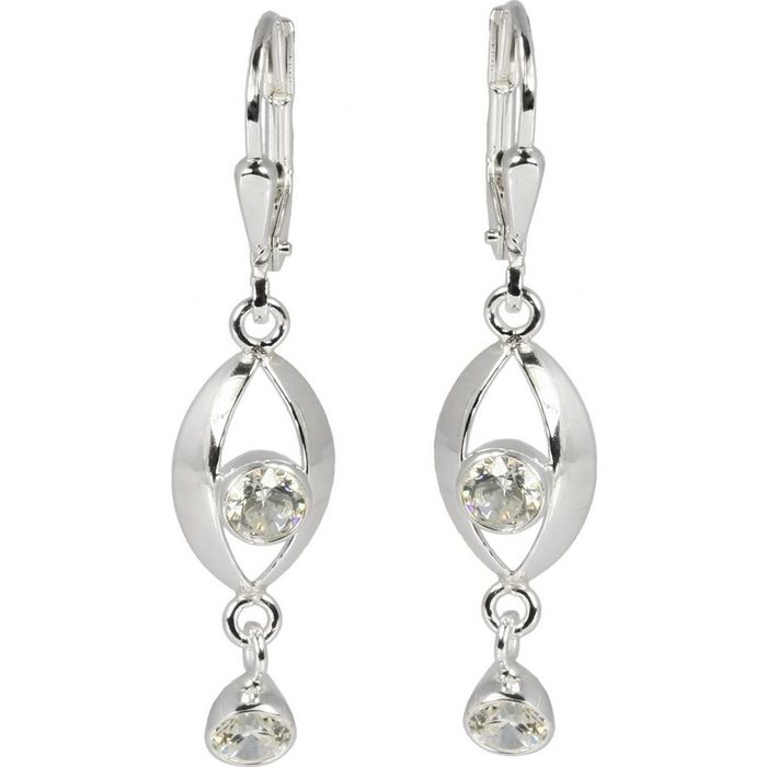 SilberDream Paar Ohrhänger SilberDream Ohrringe für Damen 925 Silber (Ohrhänger) Damen Ohrhänger Eye aus 925 Sterling Silber Farbe: silber weiß