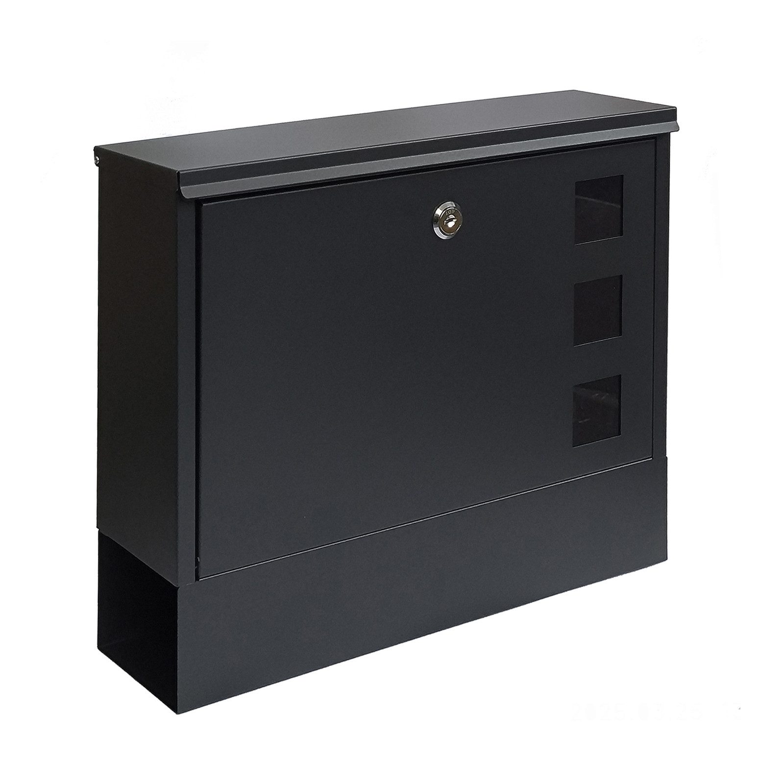 HTI-Living Briefkasten Briefkasten Amin Schwarz modern mit Zeitungsfach (St günstig online kaufen