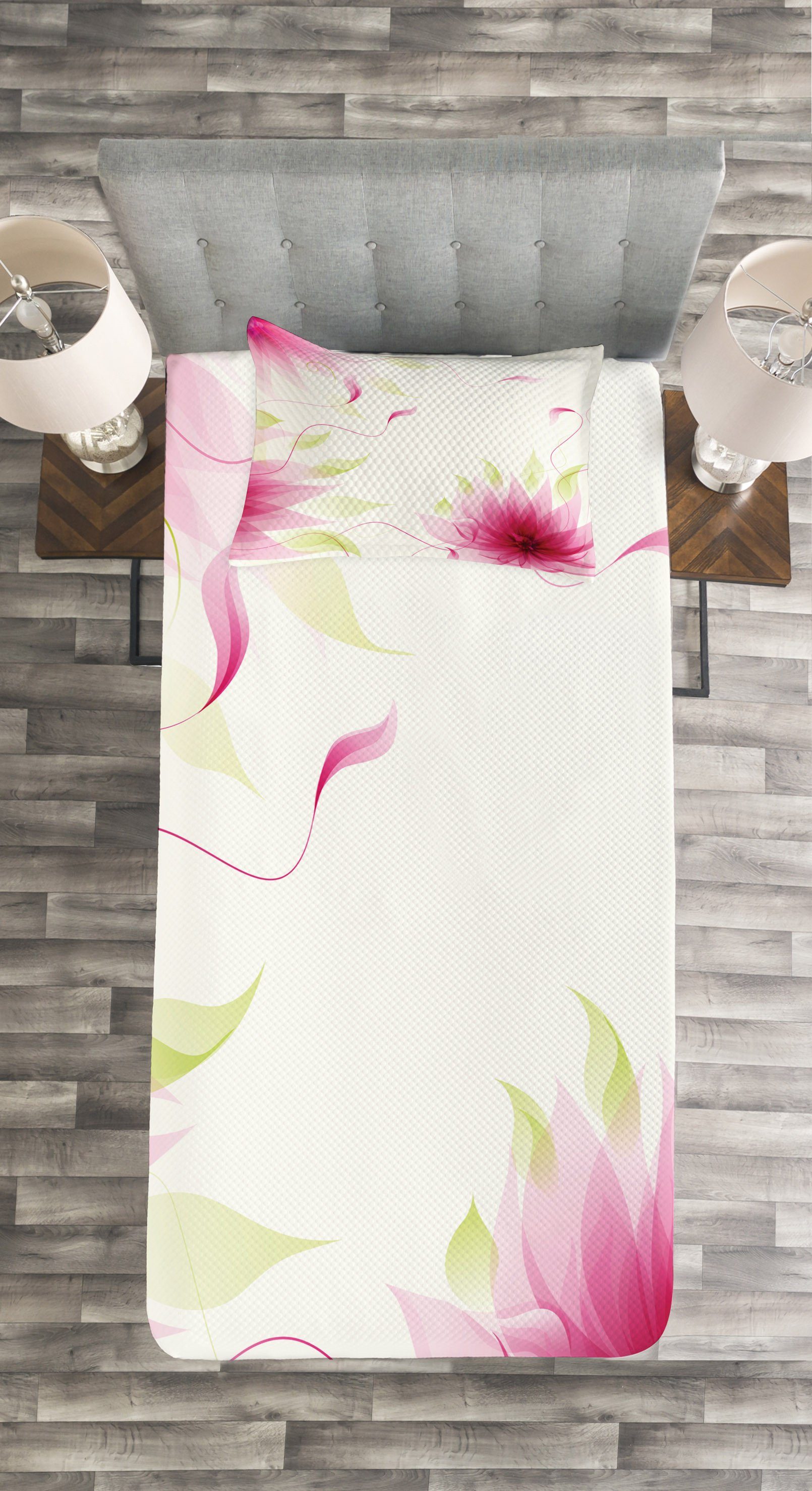 Set Kissenbezügen Waschbar, Zusammenfassung Abakuhaus, mit natürlichen Blume Lotus Tagesdecke