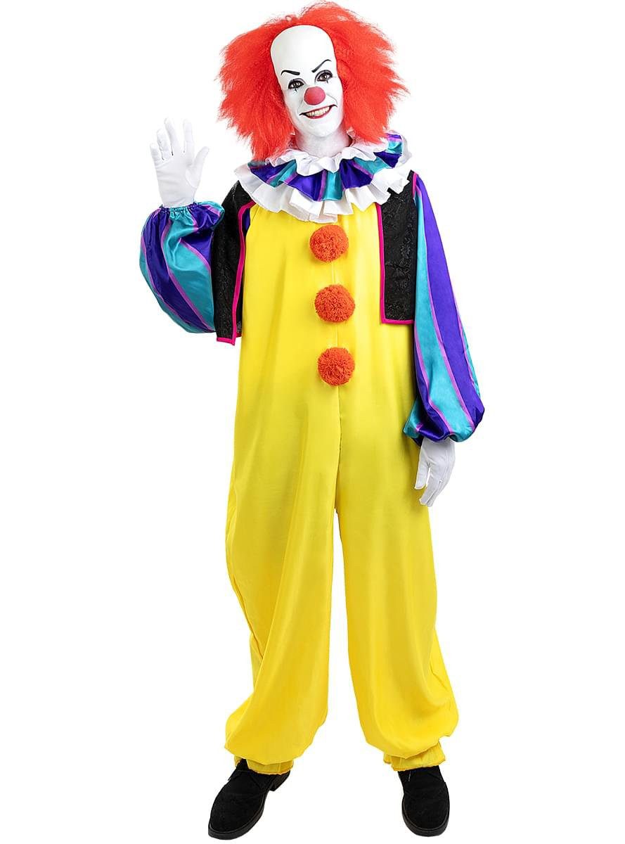 Funidelia Clown-Kostüm Stephen King Es Pennywise Halloween Kostüm Herren, Der weltbekannte Horrorclown in seiner klassischen Erscheinung
