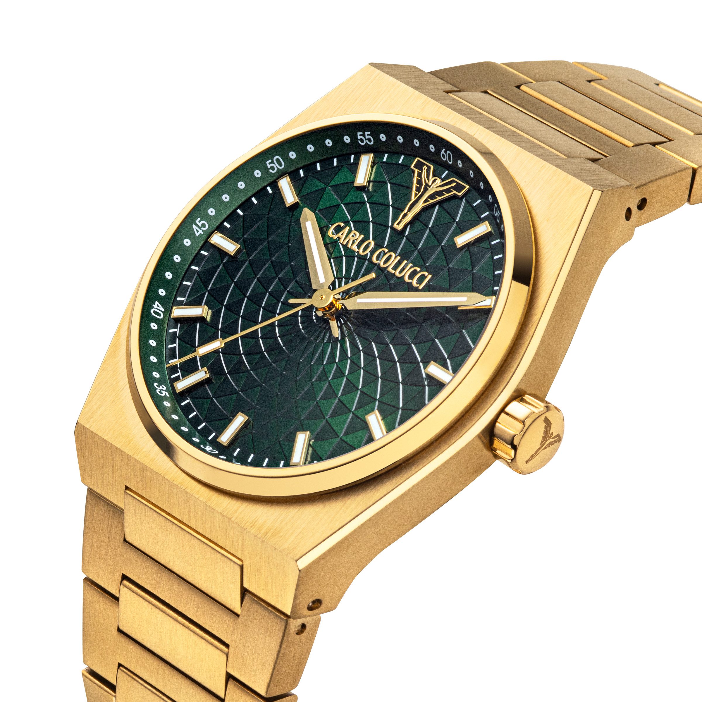 CARLO COLUCCI Quarzuhr CC600-5, Armbanduhr, Herrenuhr, Edelstahlarmband, analog