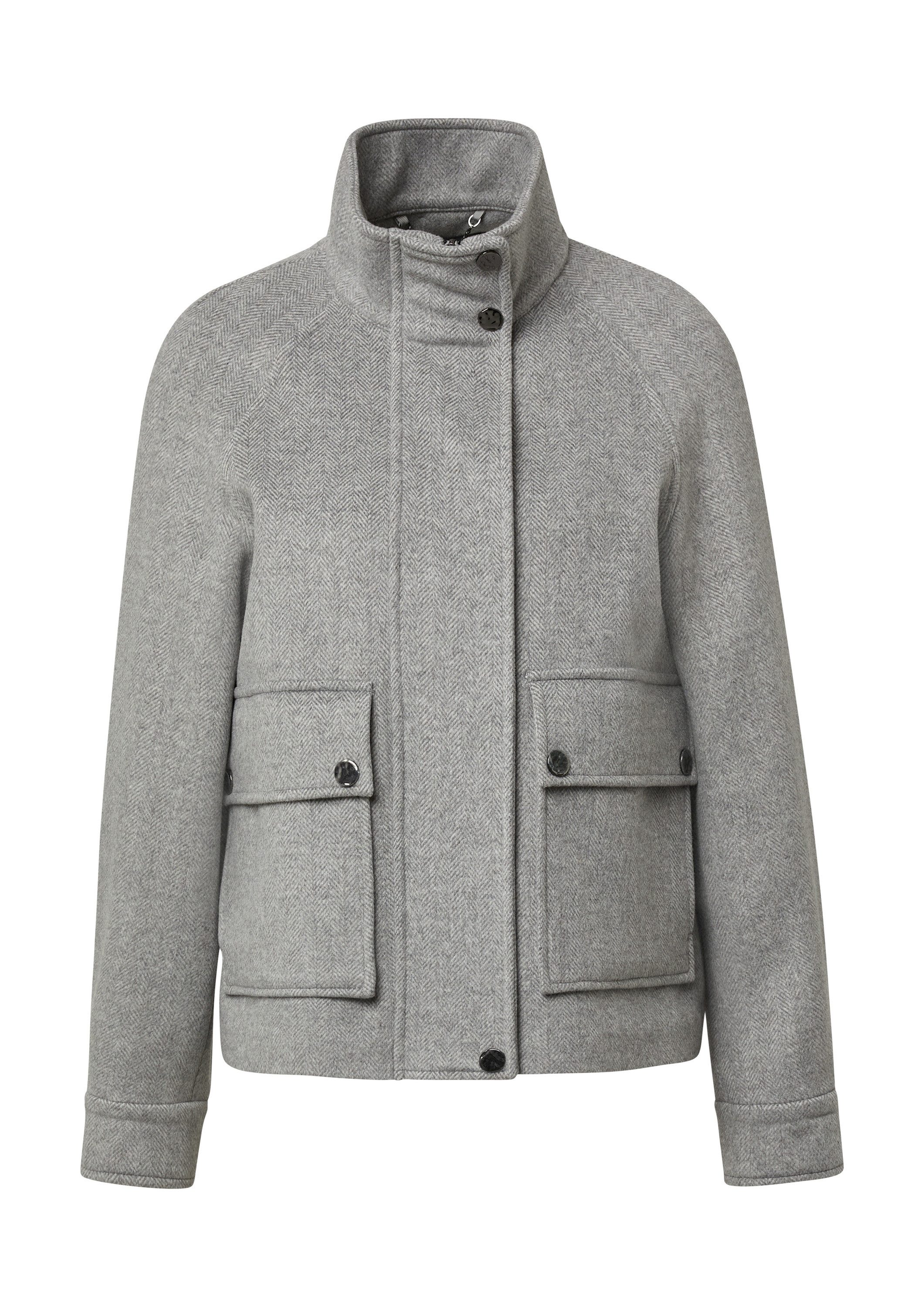 s.Oliver Funktionsjacke Outdoor-Jacke Wollmix-Jacke mit Hahnentritt-Muster günstig online kaufen