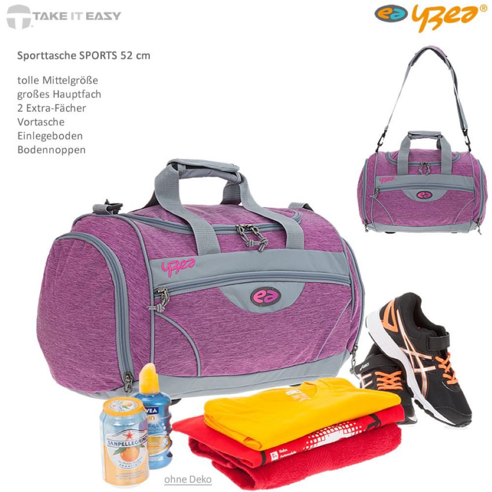 yzea® Sporttasche Jungen Mädchen Sports 52 cm 26 Liter mit Schuhfach, Naßfach, Freizeittasche Tasche Damen Herren Kinder + Trinkflasche