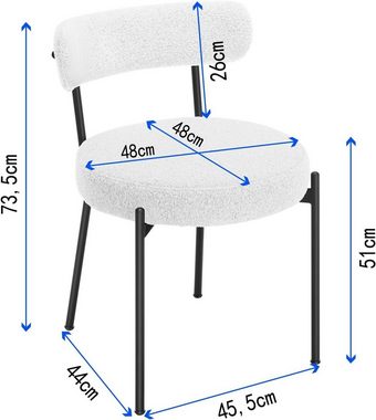 EUGAD Esszimmerstuhl (2 St), Design Stuhl modern, für Esszimmer Wohnzimmer Küche