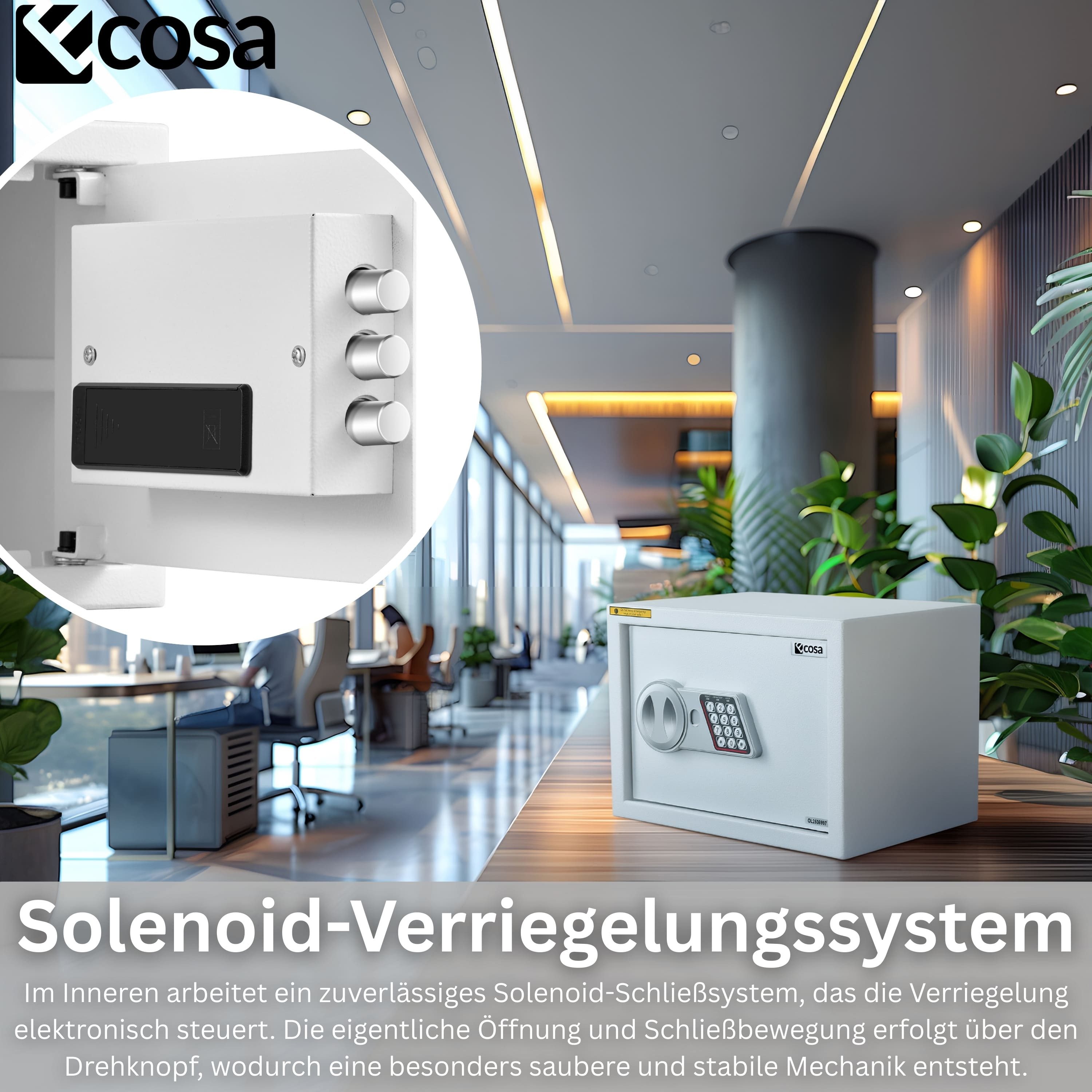 ecosa Möbeltresor EO-5061, Gepolsterter Innenraum zum Schutz Ihrer Wertgegenstände