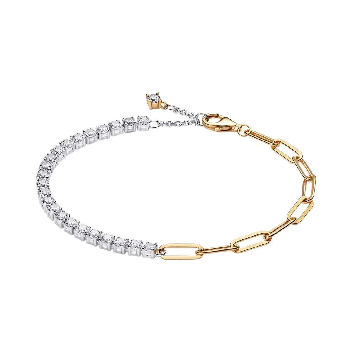 Pandora Tennisarmband 564821C01, für Damen Zweifarbig Glieder & Tennisband