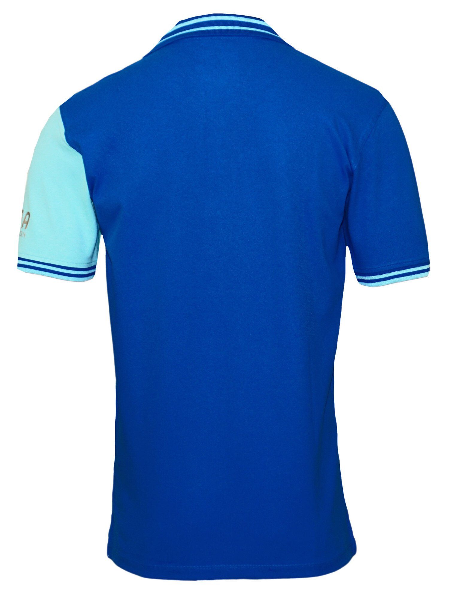Polohemd blau Shirt Poloshirt U.S. (1-tlg) Poloshirt Assn No.3 Polo