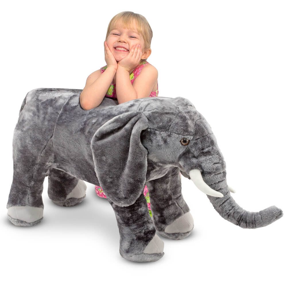 Melissa & Doug Tierkuscheltier XXL Elefant Kuscheltier stehend - ca. 72 cm