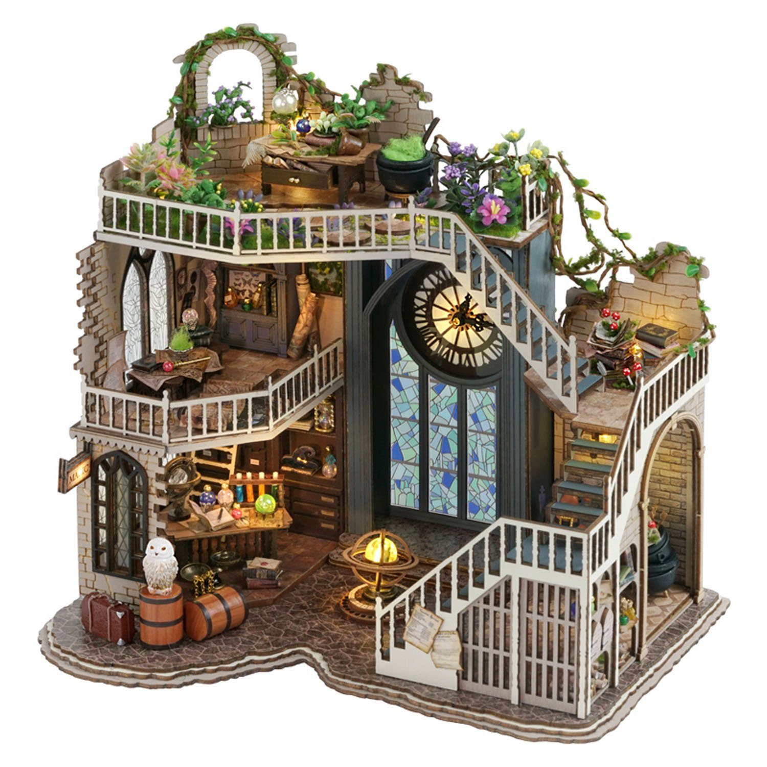 Cute Room 3D пазлы Puppenhaus Miniatur DIY Modellbausatz Magic House, Пазлыteile, 3D пазлы Modellbausatz 1:24 mit Möbeln zum Basteln-Serie Mini Szenen