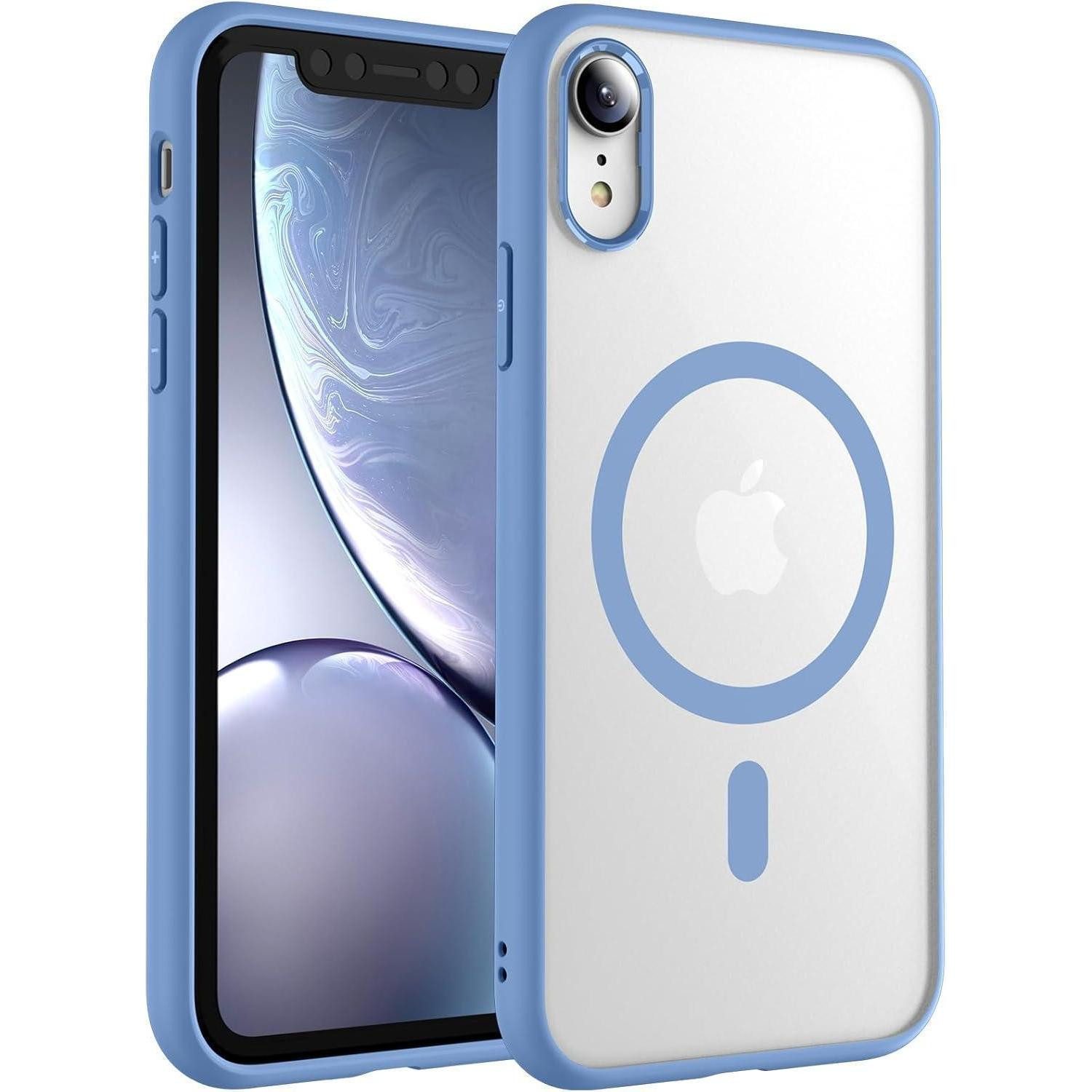 LuxusKollektion Handyhülle Hülle iPhone XR Magsafe matt transparent hellblau