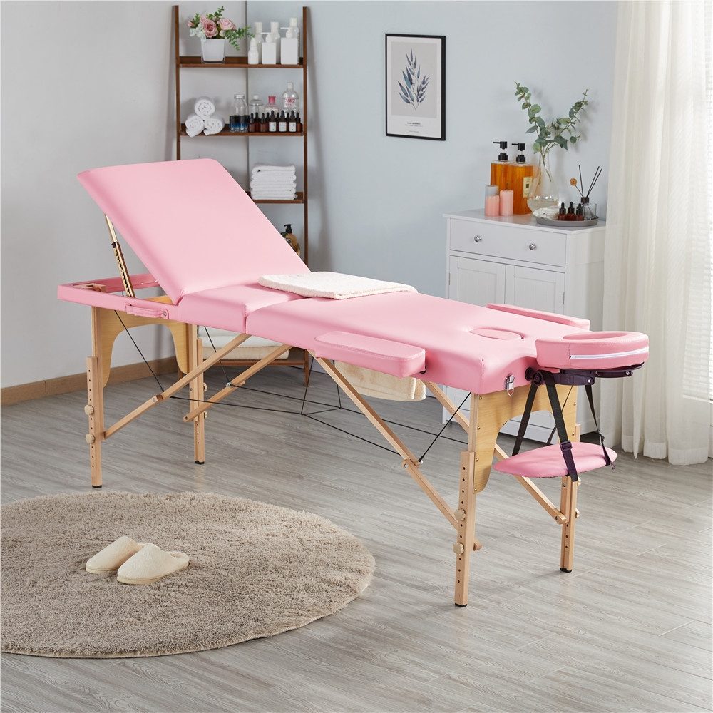 Yaheetech Massageliege, 3 Zonen Mobile Massagebett Faltbar