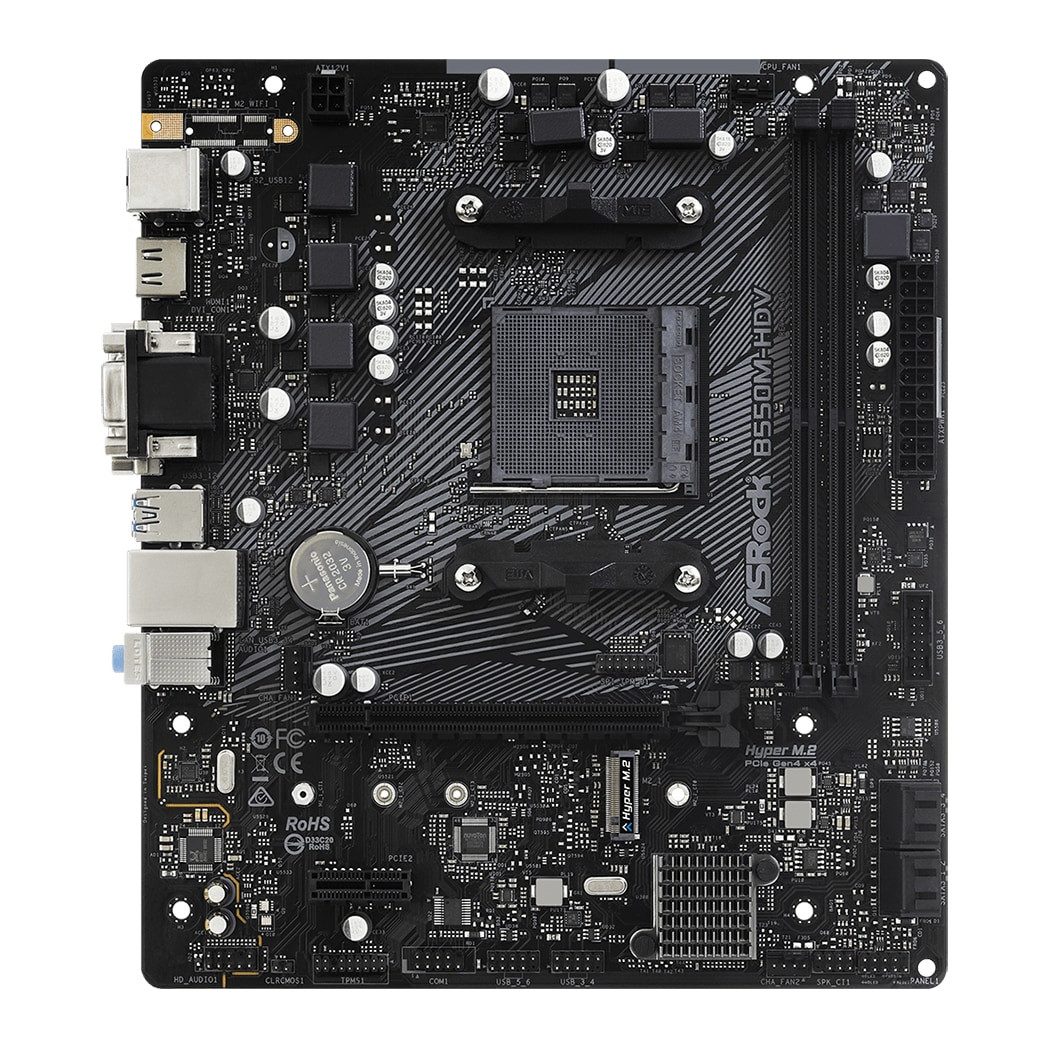 Asrock B550M-HDV - Micro-ATX Motherboard - AMD AM4, PCIe 4.0 Mainboard, HDMI 2.1 mit 4K-Auflösung