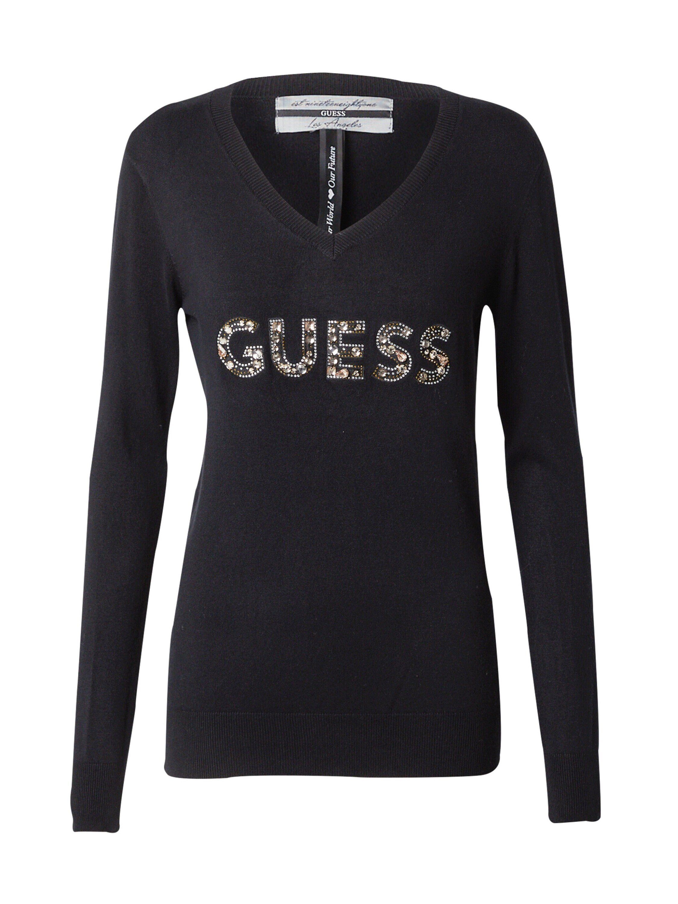 Guess Strickpullover HAILEY (1-tlg) Ziersteine