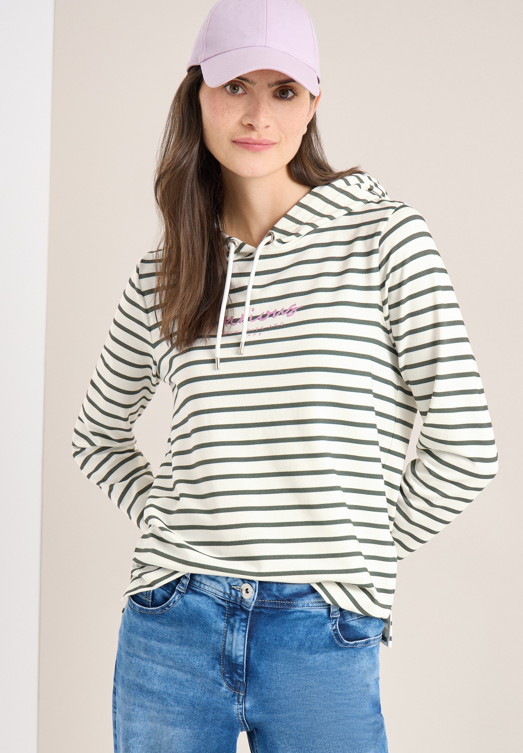 CECIL Langarmshirt im soften Baumwoll-Mix