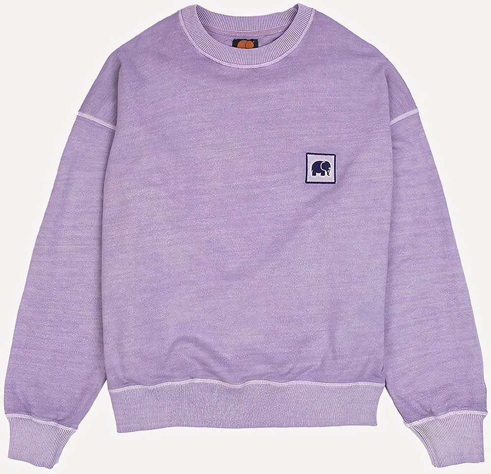 Trendsplant Rundhalspullover Women's Espliego Pigment Dyed Oversized Sweater Lavender