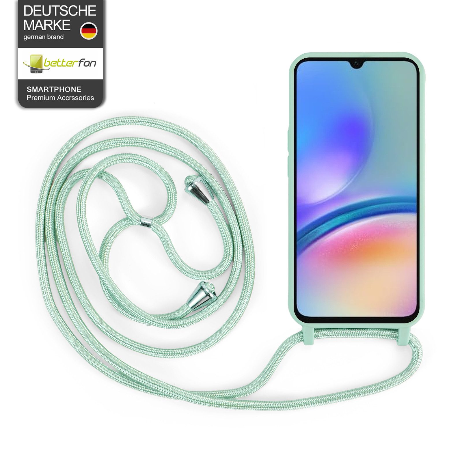 betterfon Handykette für Samsung Galaxy Handyhülle mit Band Kodel Hülle mit Kette, Hände frei – mit Silikonhülle & Schnur für flexiblen Alltag