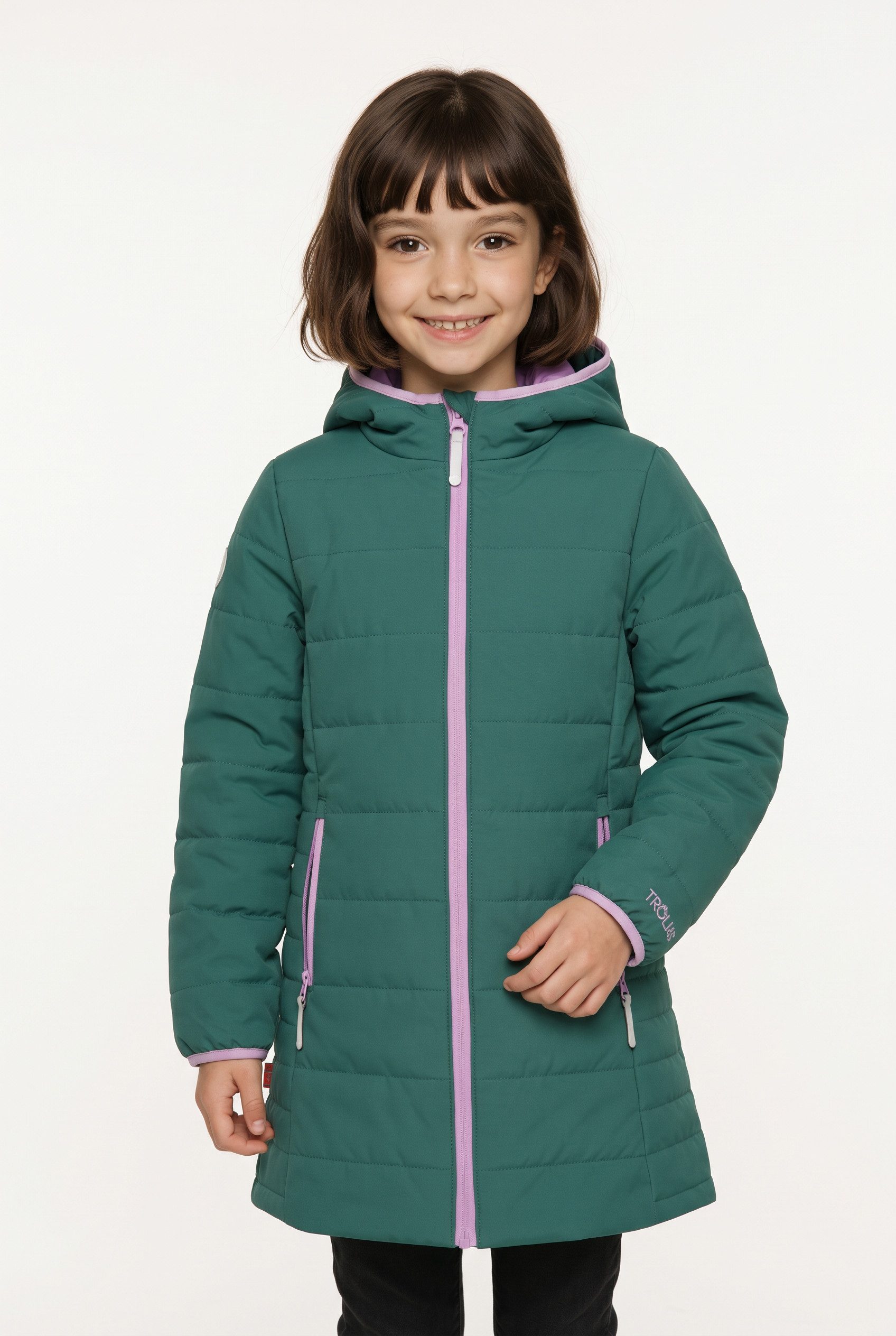 TROLLKIDS Funktionsmantel GIRLS STAVANGER COAT für Kinder, mit Kapuze, aus Polyester, pflegeleicht, sportlich