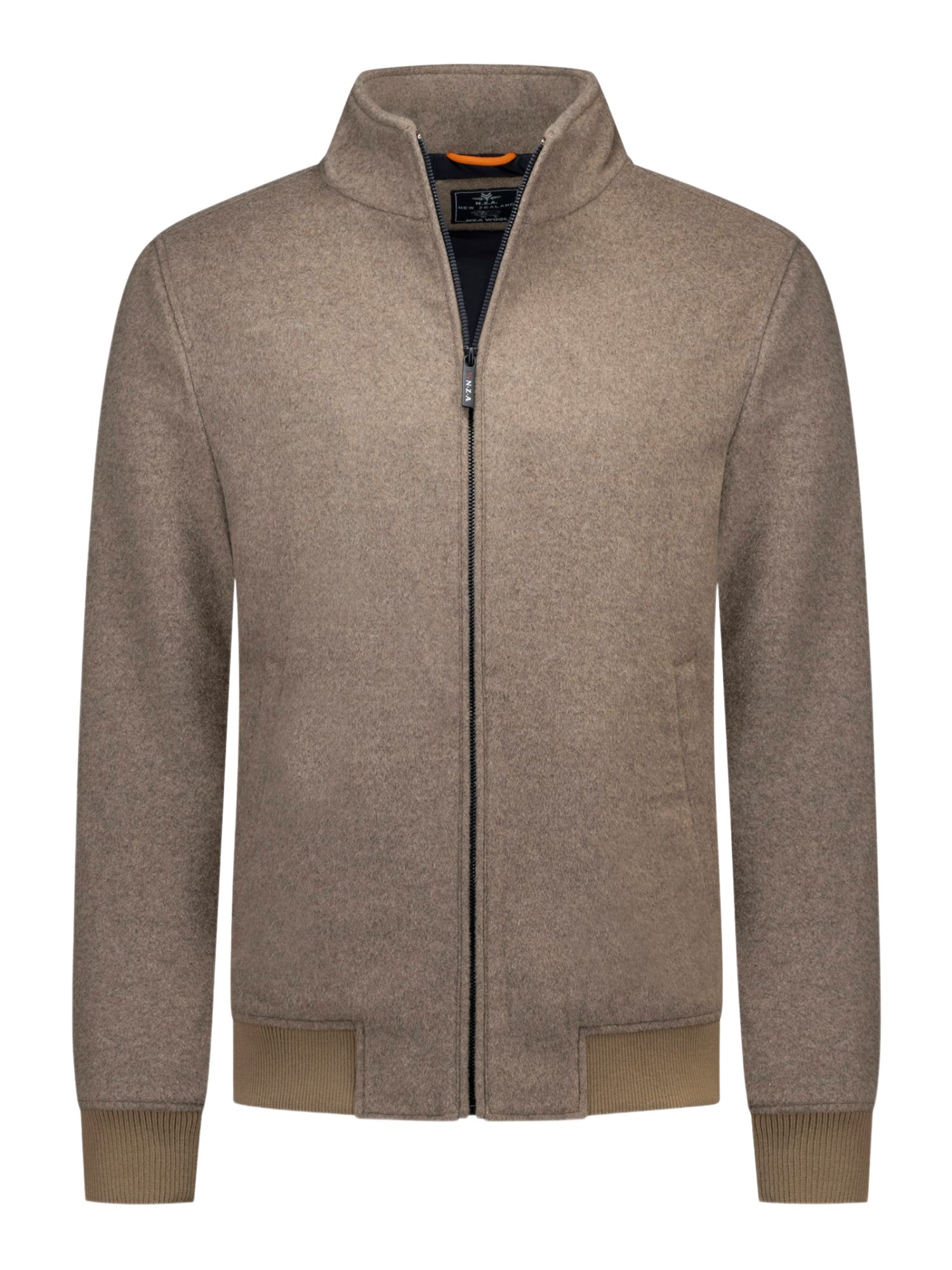 New Zealand Auckland Outdoorjacke NZA263 K braun,Casual,Polyester,Meliert,Stehkragen,Langarm,Regular Fit