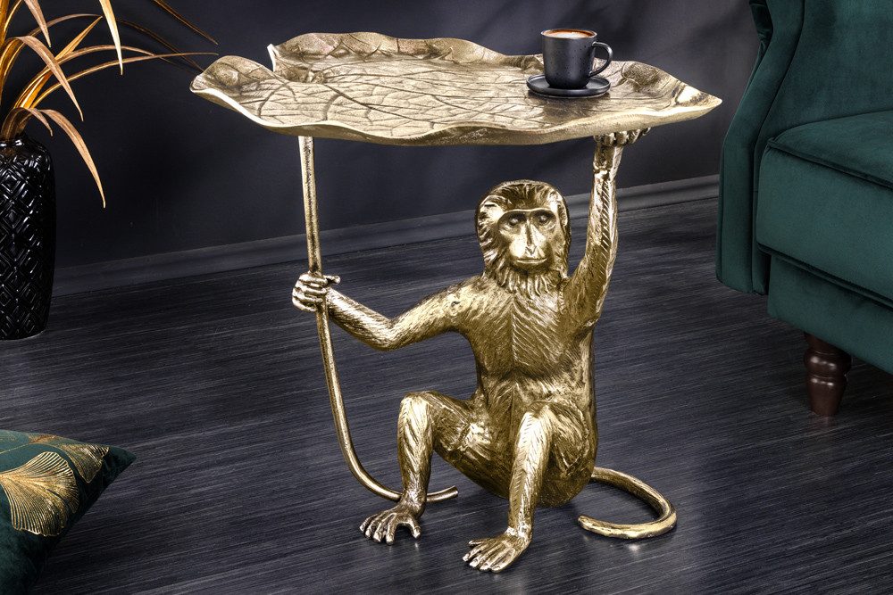 riess-ambiente Beistelltisch WILDLIFE MONKEY 60cm gold günstig online kaufen