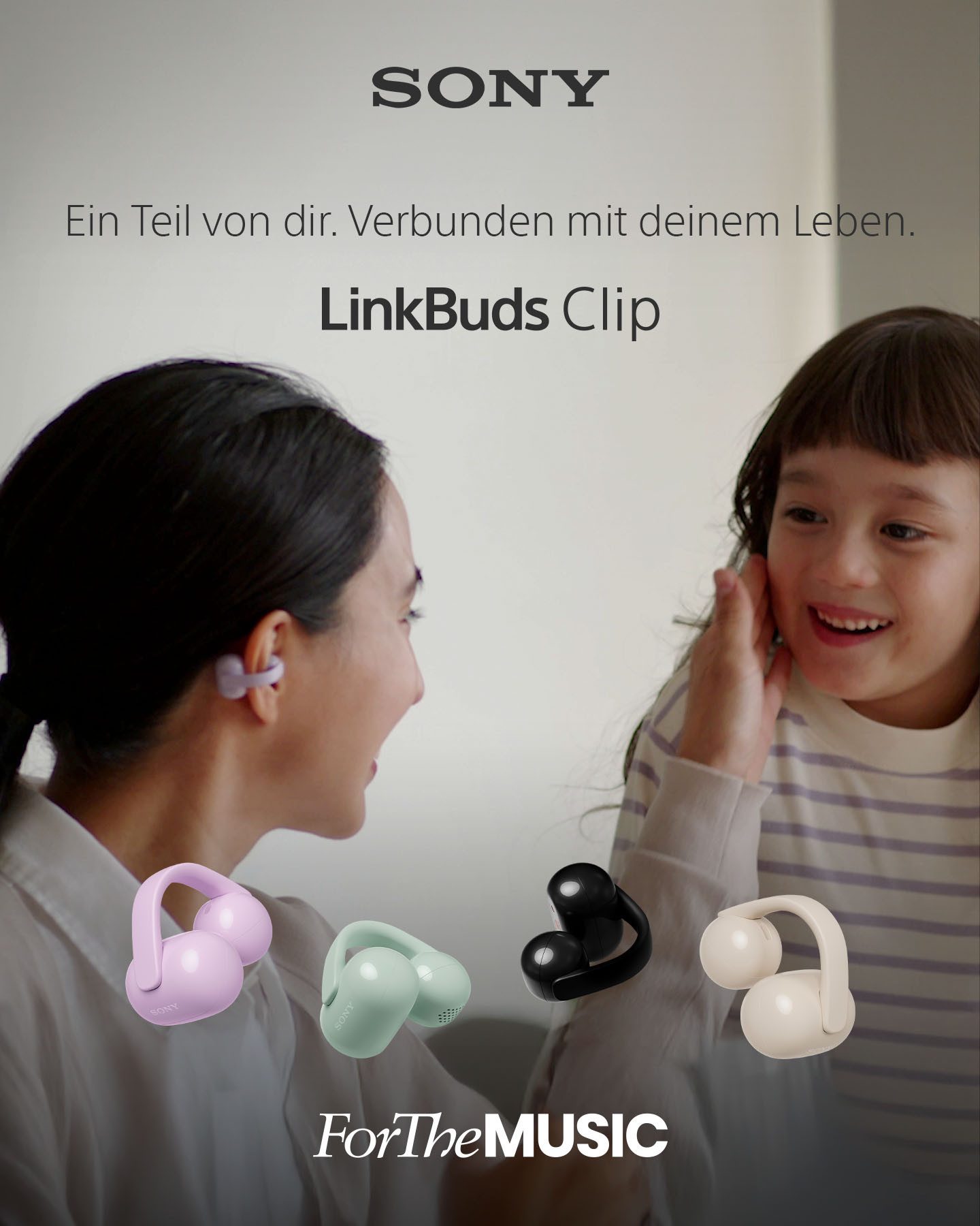 Sony LinkBuds Clip WF-LC900 Open-Ear-Kopfhörer (Rauschunterdrückung, True Wireless, integrierte Steuerung für Anrufe und Musik, Bluetooth, Open Ear Clip On Design, 10 Band EQ, KI Anruf, IPX4-Spritzwasserschutz)