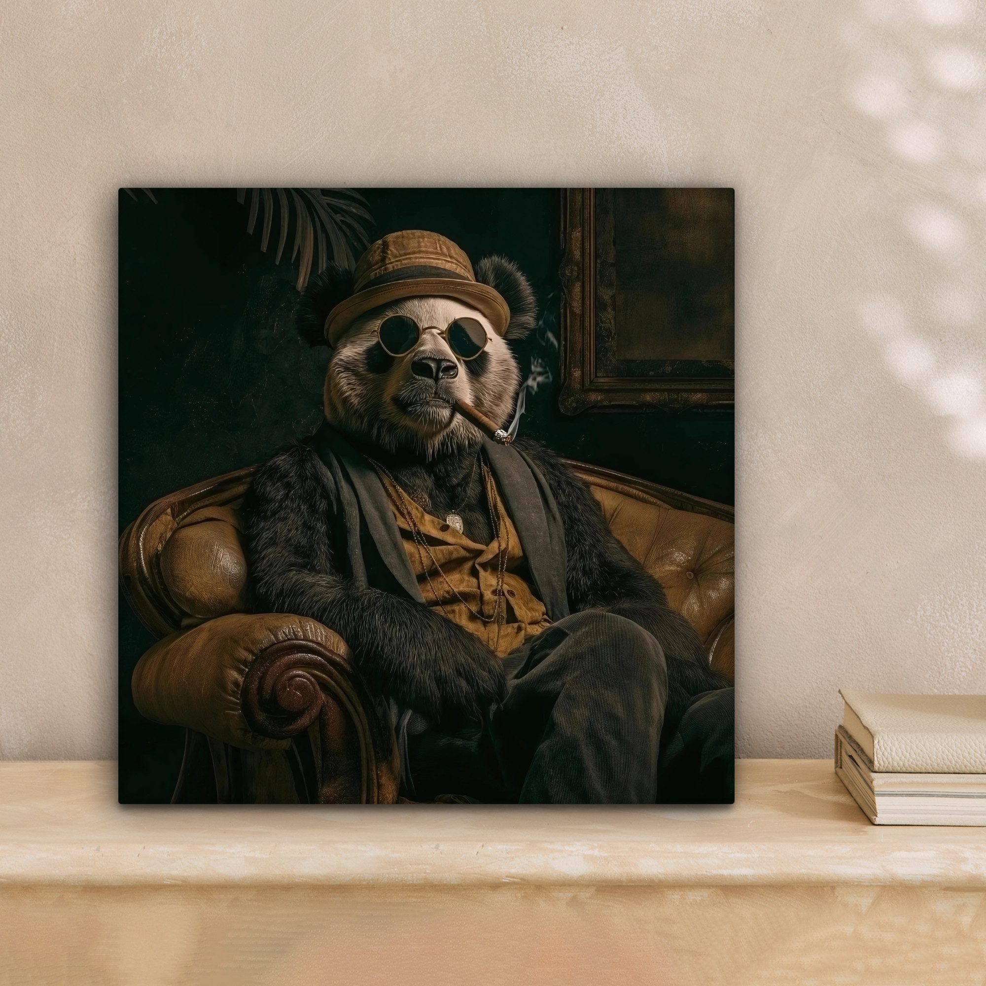 OneMillionCanvasses® Leinwandbild Panda - Hut - günstig online kaufen