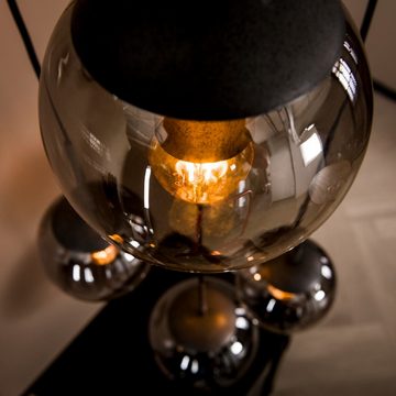 Liadomo Pendelleuchte Boise Rondell, ohne Leuchtmittel, aus Rauchglas, 5-flammig, ideal für runde Esstische, E27