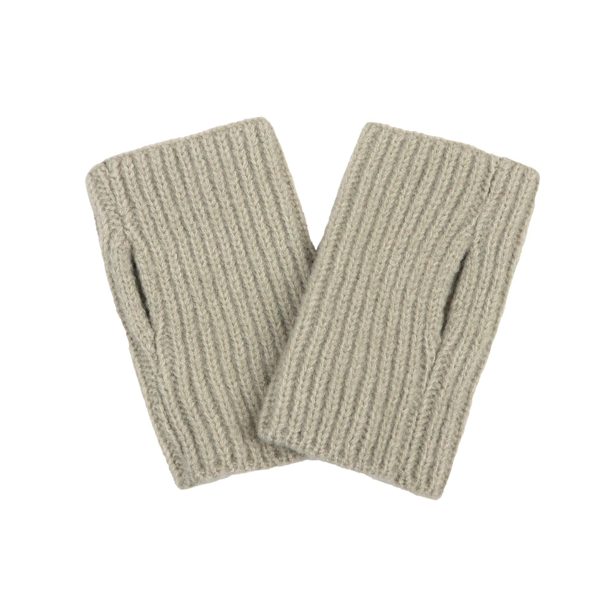 Hand Stulpe ZEBRO Strickhandschuhe beige