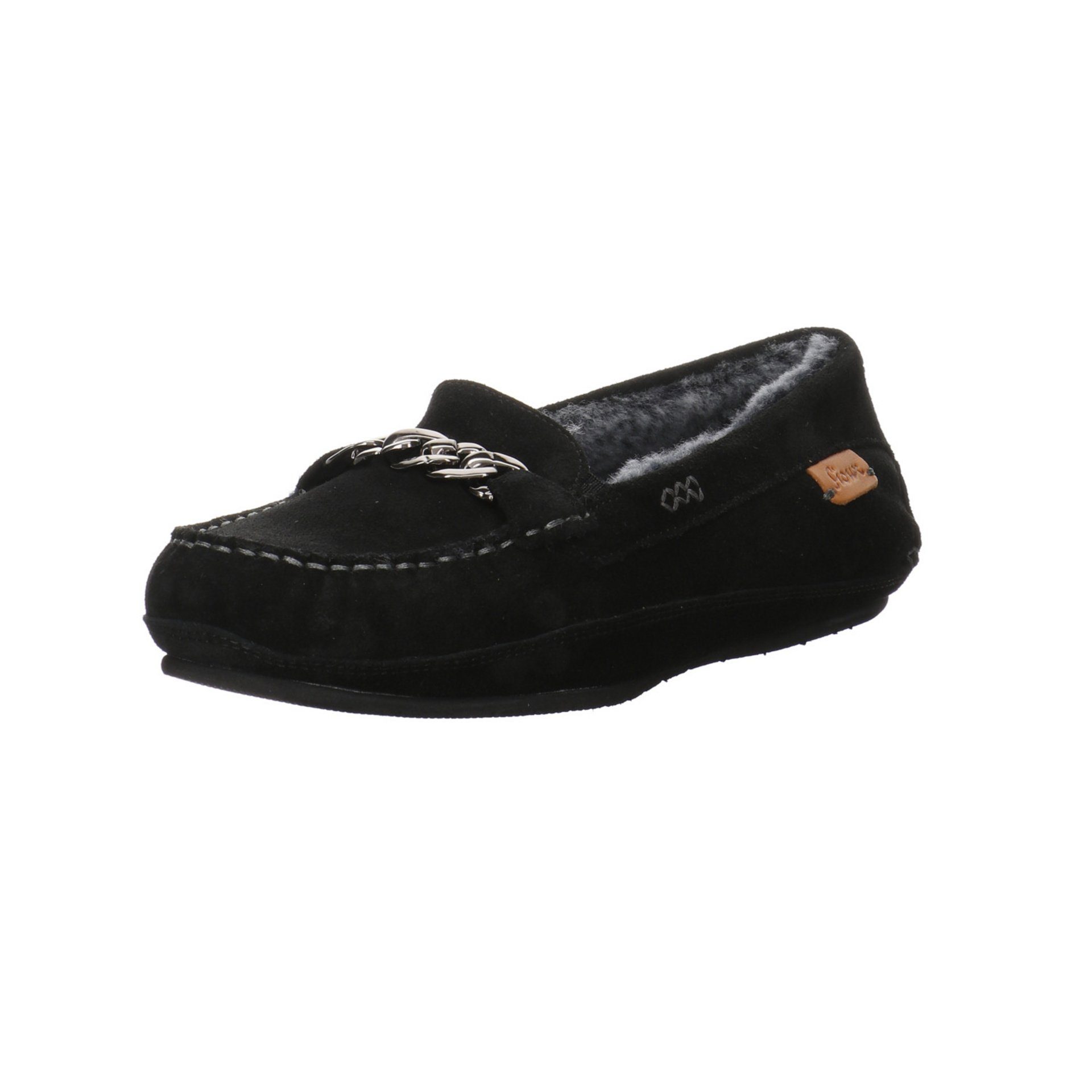 SIOUX Damen Hausschuhe Slipper Farmiga Hausschuh Hausschuh Veloursleder schwarz