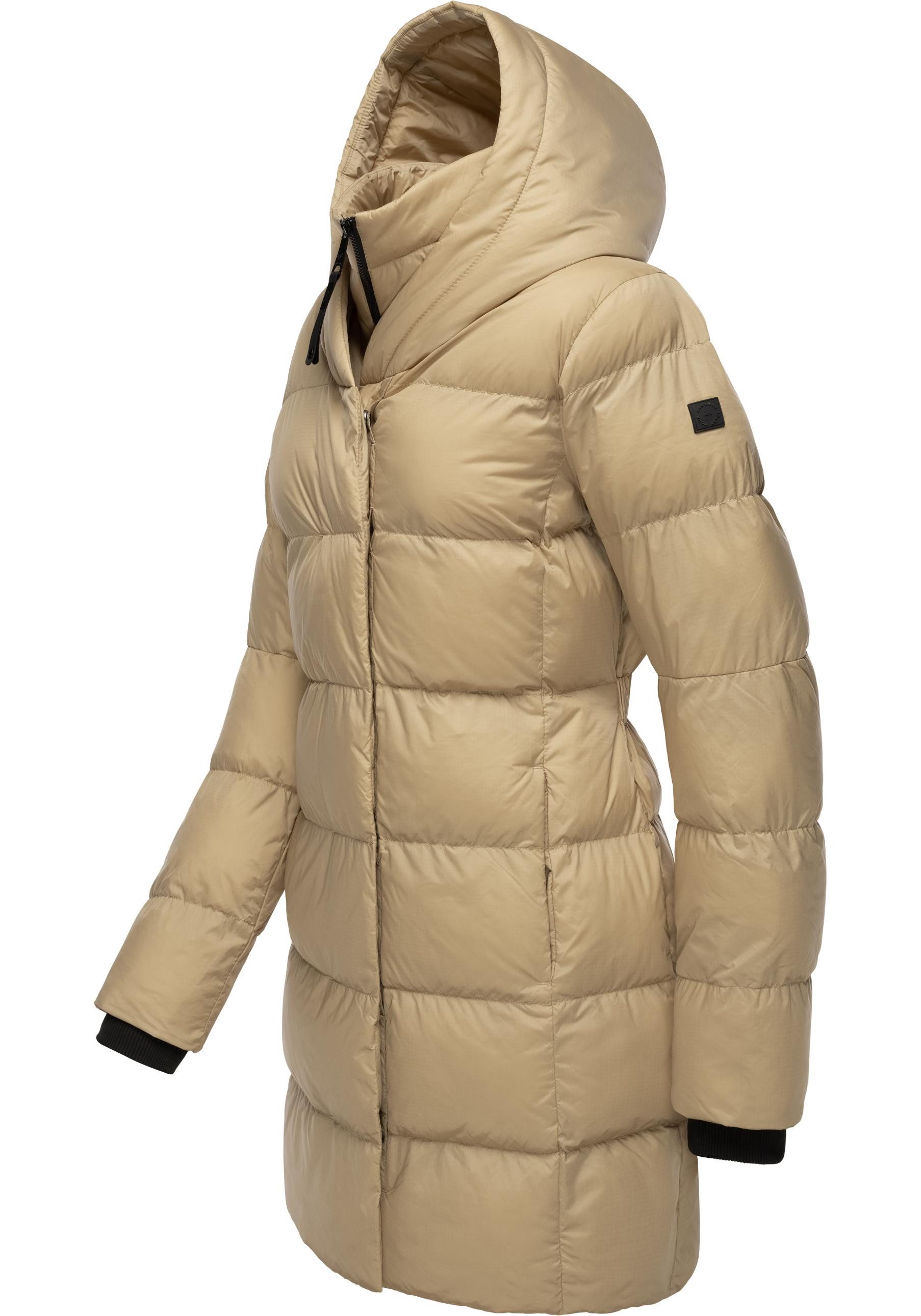 Ragwear Kurzmantel Niara stylischer, gesteppter Wintermantel mit gefütterter Kapuze – Bild 2 von 5