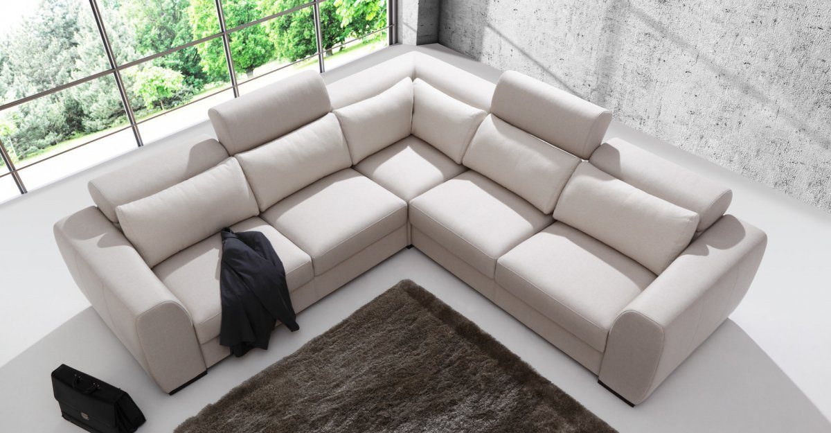 JVmoebel Ecksofa Ecksofa Wohnlandschaft Sofa Couch Polster Leder Design, Made in Europe
