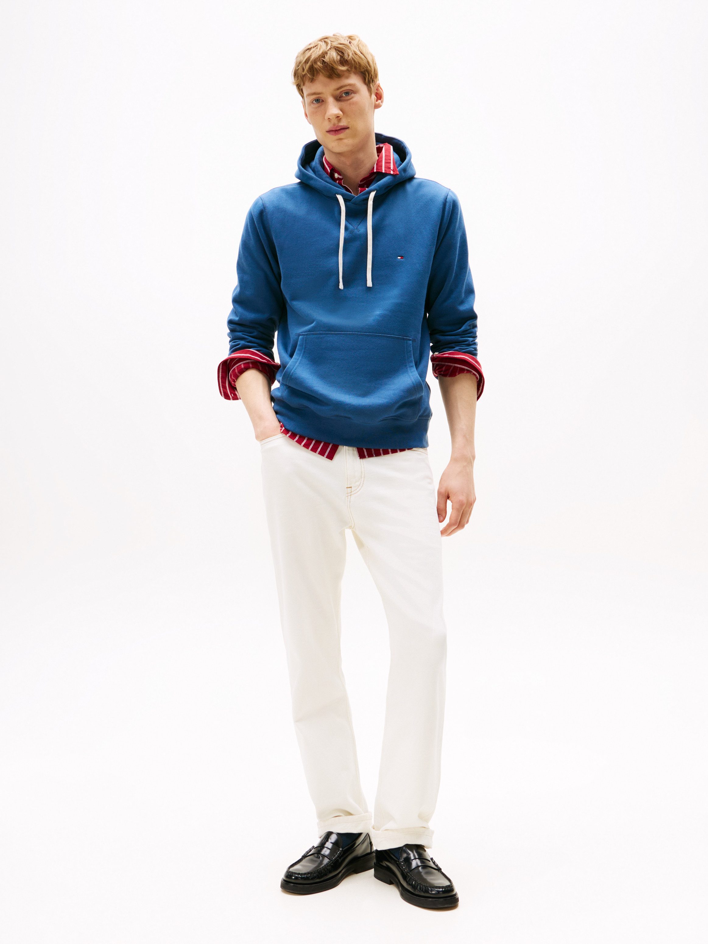 Tommy Hilfiger Hoodie ESS SEASONAL FLEECE HOODY mit Kapuze und Kängurutasche unifarben, casual, regular fit, Baumwollmix, Kapuze