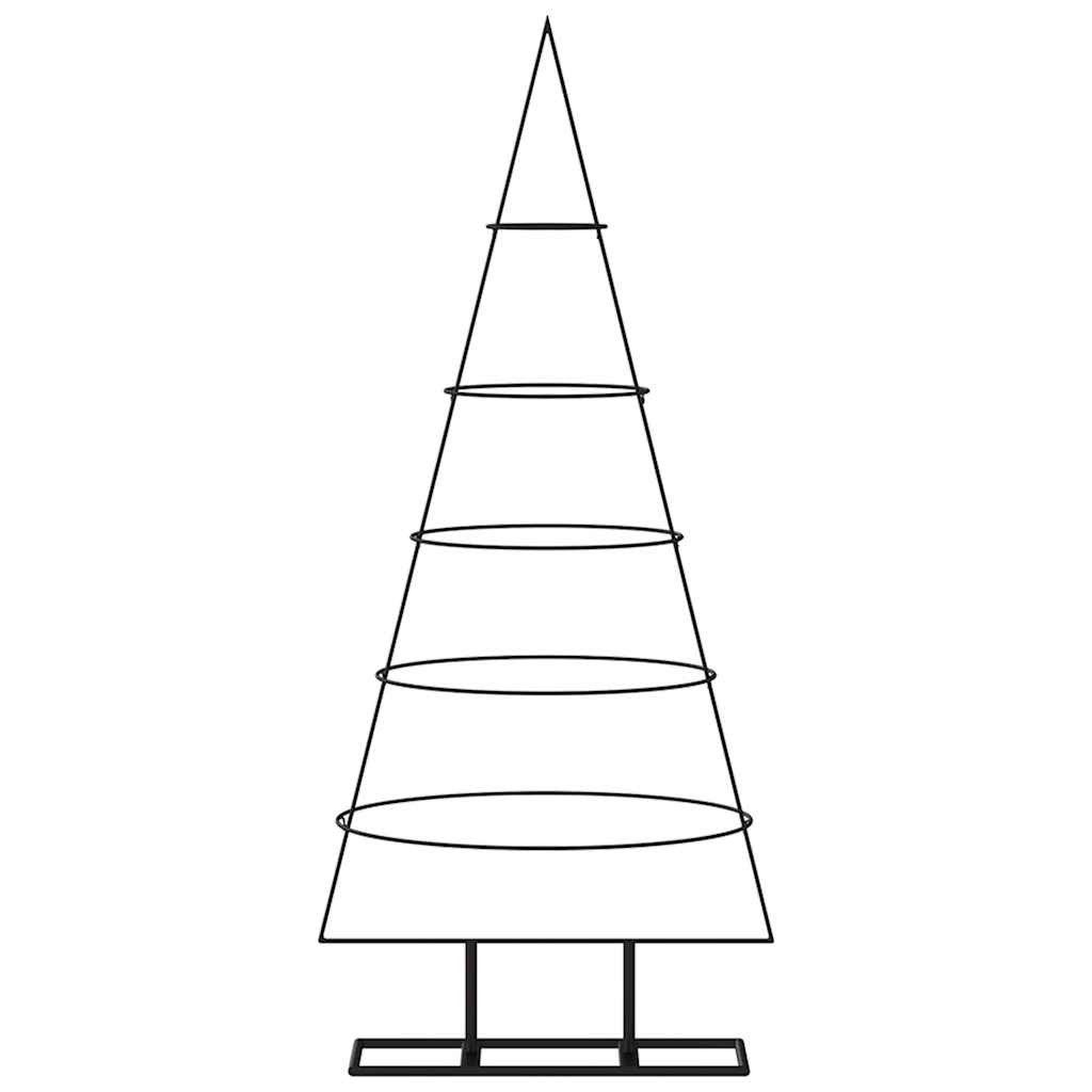 vidaXL Künstlicher Weihnachtsbaum Metall-Weihnachtsbaum für Dekorationen Schwarz 125 cm – Bild 3 von 5