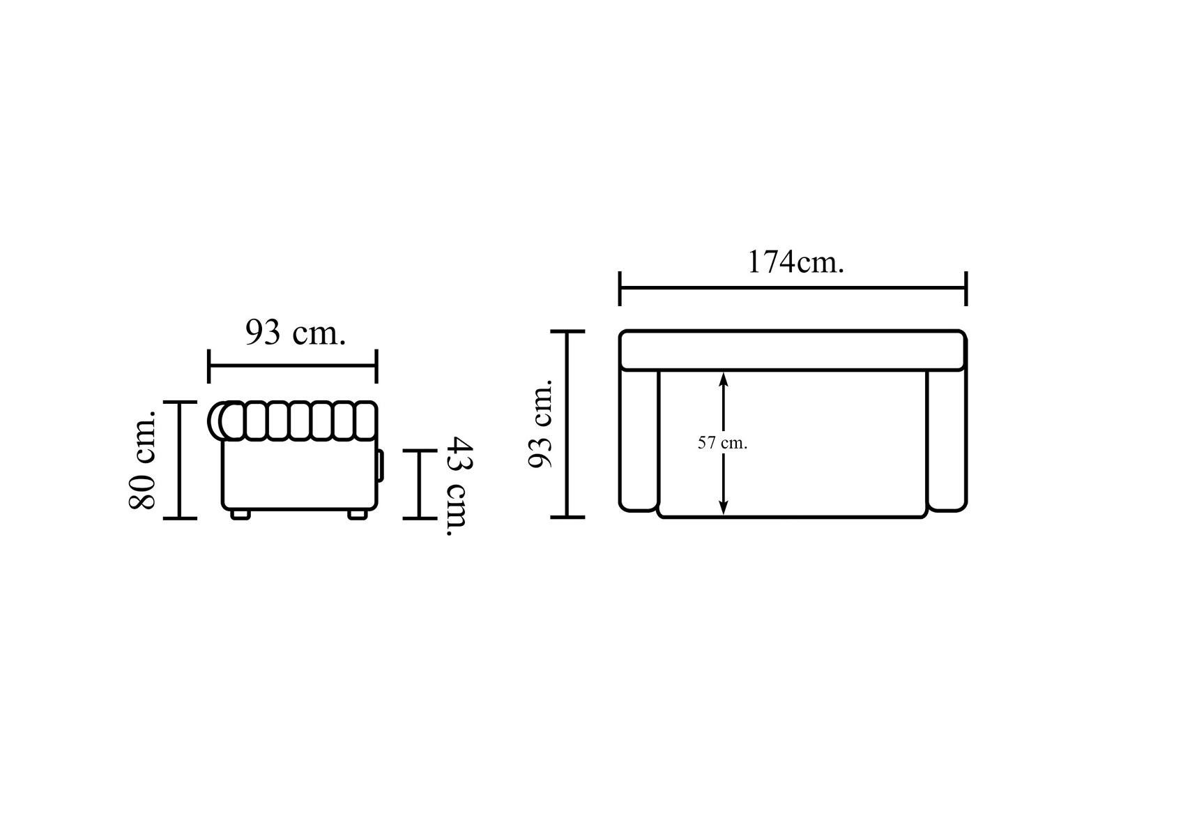 Salottini Chesterfield-Sofa XL Elite Sofa Chesterfield 2-Sitzer Couch Trent Ledersofa Salottini, 1 Teile, Handarbeit