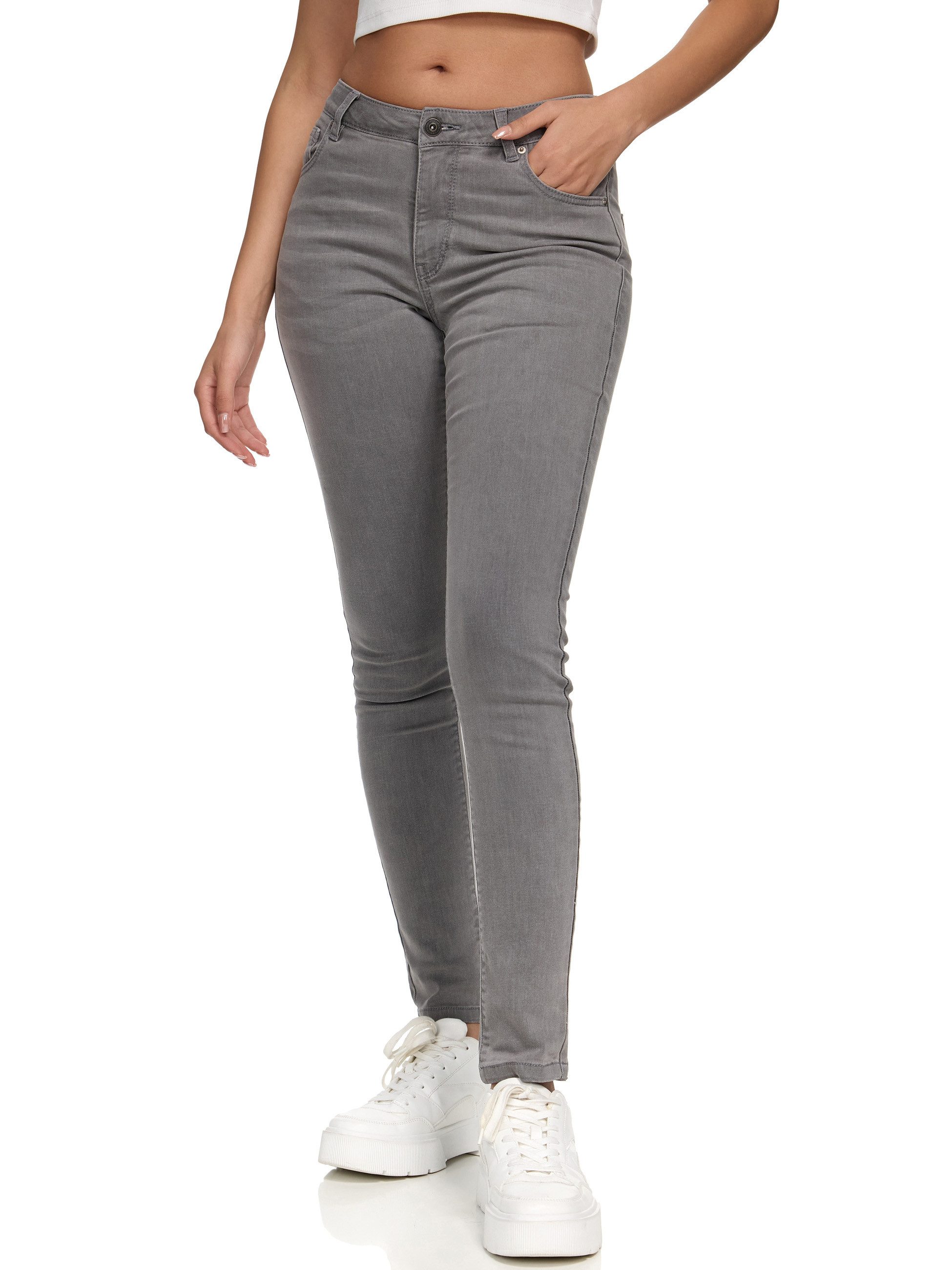 REPUBLIX Stretch-Jeans Tori Damen Mid Waist Stretch Denim Jeans Basic